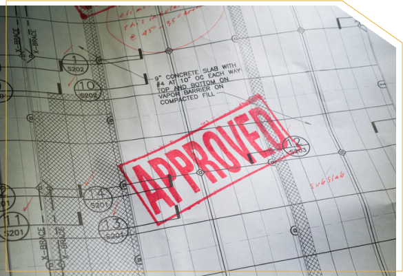 Approved construction plan